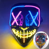 Wireless Scary Glowing Mask LED Luminous Purge Mask Halloween Horror Neon Light up Cosplay Party Mask Fstival Costume Supplies