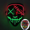 Wireless Scary Glowing Mask LED Luminous Purge Mask Halloween Horror Neon Light up Cosplay Party Mask Fstival Costume Supplies