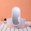 Storage Box LED Makeup Mirror Portable Portable Travel Makeup Organizer Carrying Box with Mirror LED