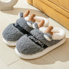 Christmas Shoes Winter Home Slippers Elk Soft Cozy Bedroom Slipper Slip on House Shoes