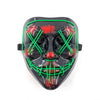 Wireless Scary Glowing Mask LED Luminous Purge Mask Halloween Horror Neon Light up Cosplay Party Mask Fstival Costume Supplies