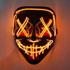 Wireless Scary Glowing Mask LED Luminous Purge Mask Halloween Horror Neon Light up Cosplay Party Mask Fstival Costume Supplies