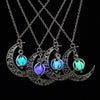 Crescent Glow in the Dark Pendant