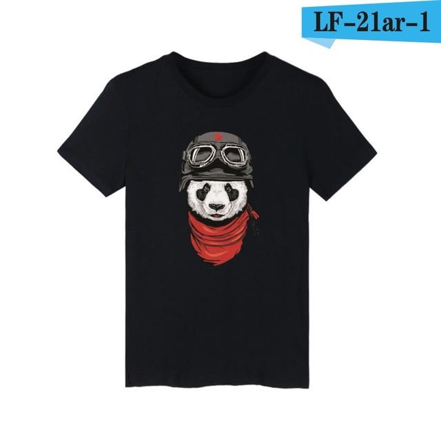 LUCKYFRIDAYF women and men panda T-shirt summer panda t shirt homme t shirt men hip hop pandaT-shirts clothing