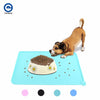 Wipe Clean Dog Puppy Cat Feeding Mat Pad Cute Silicone Bed Dish Bowl Food Water Feed Placemat 4 Colors