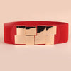 HOT Fashion Women Belt Korean Stretch Elastic Waistband Wide Metal Waist Belts Simple fashion box mirror girdle