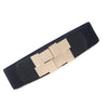 HOT Fashion Women Belt Korean Stretch Elastic Waistband Wide Metal Waist Belts Simple fashion box mirror girdle