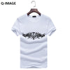 Q-IMAGE Summer Top T Shirt Men Clothing Short Sleeve Man's TShirt Rock Music Hip Hop  T-Shirts Boy tees