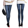 Women Stonewash Denim Skinny Leggings Stretchable Pencil Pants  Faux Jeans Trousers