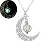 Crescent Glow in the Dark Pendant