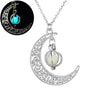 Crescent Glow in the Dark Pendant