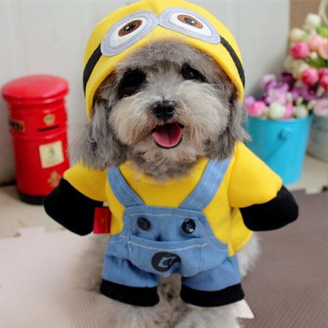 Minion Dog Costume for Halloween Dress Up