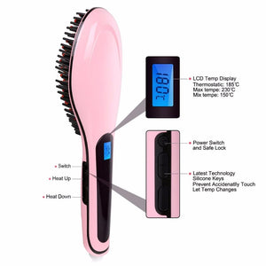 Electric hair straightener Brush